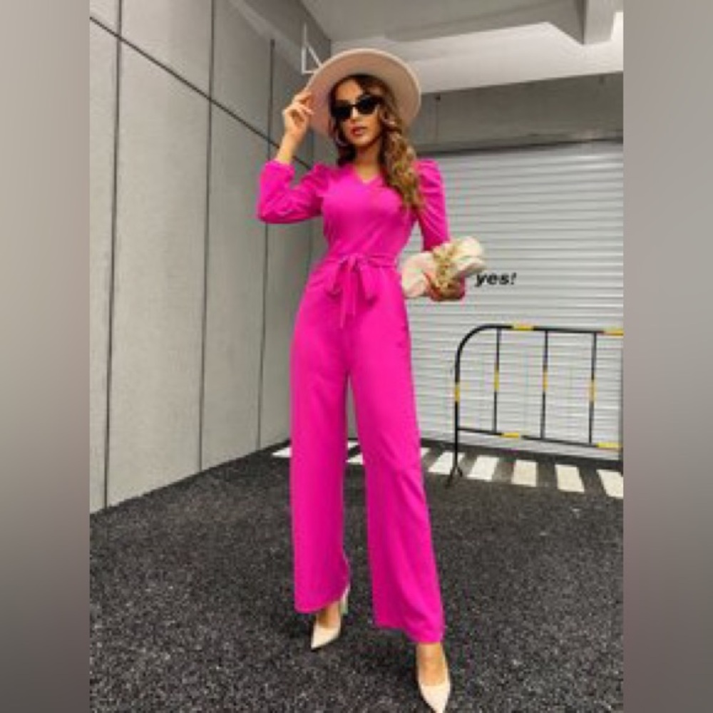 SHEIN hot pink jumpsuit size small